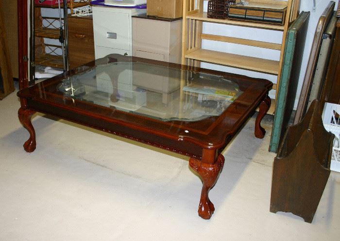 Wood with special decorative glass insert....Nice item