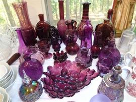purple glassware