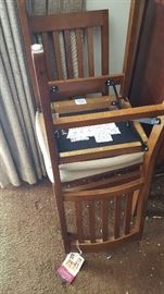 new dining room table and folding chairs