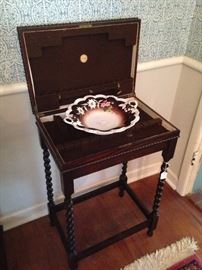 Antique barley twist silver chest