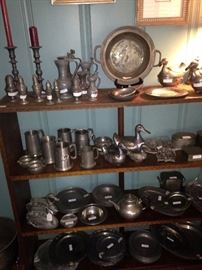 Huge selection of pewter