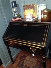 Black (with gold trim) secretary