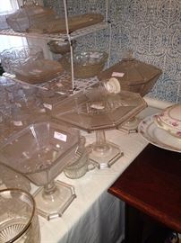 Vintage cake plates and bowls