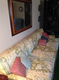 Extra long vintage sofa