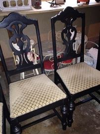 Two of six matching chairs