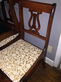 One of six matching chairs