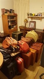 Antique luggage... Vintage bags small and large, various styles and brands.  Plus we even have an antique hat case. 