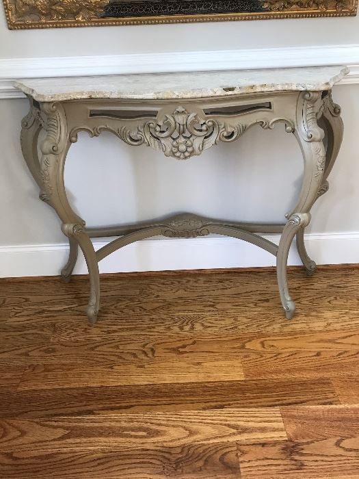 Marble top foyer/console/couch table