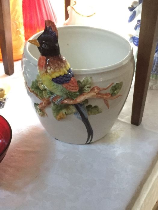 Italian made ceramic 2 gallon flower pot
