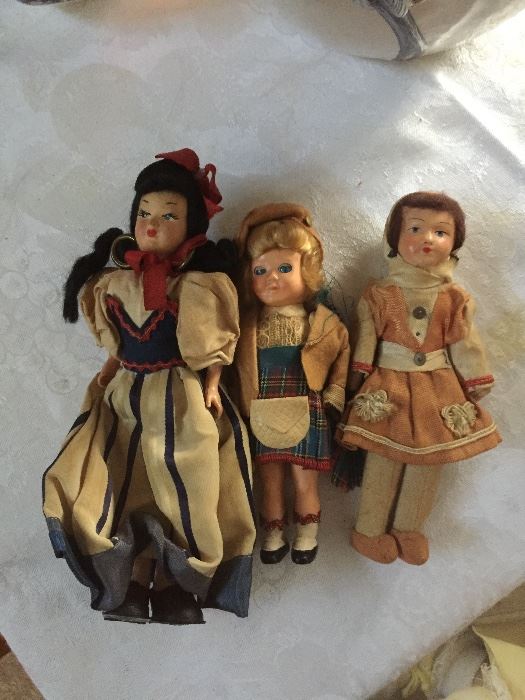 Vintage Italian, Scottish, and German Dolls