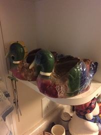 vintage porcelain mallord planters