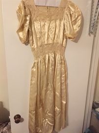vintage lace and satin night gown