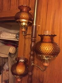 vintage hobnail light fixture