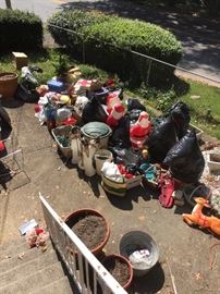 Tons of outside yard  christmas decorations 