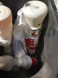 Nutcracker yard lighted statue