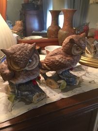 Large owl bookends