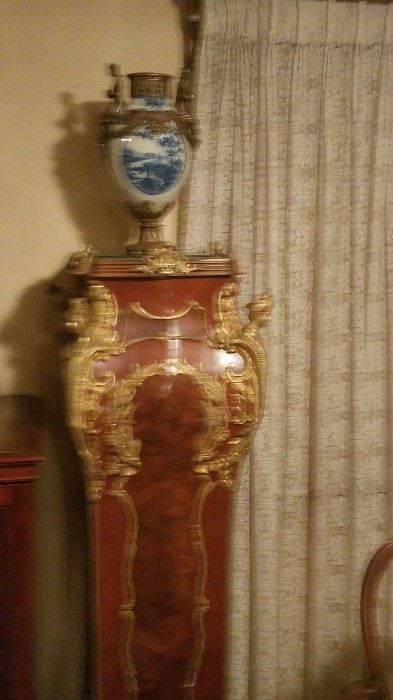 Pair of large french gilded stands