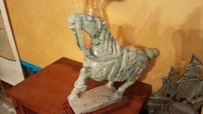 Chinese Tang Horse carved Jade.