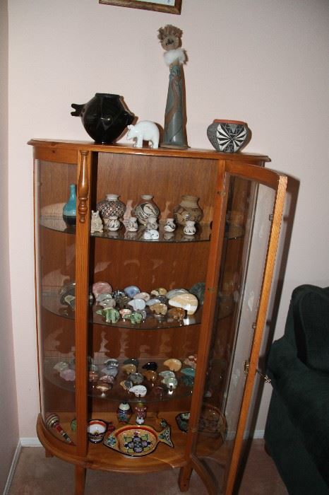 Curio cabinet and collector pieces
