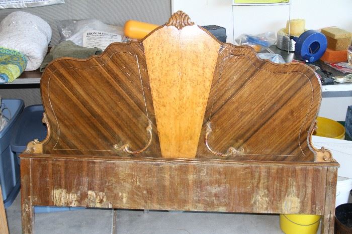 Art Deco Head Board. 100 years old. 1 of 3 pieces. Rare find!