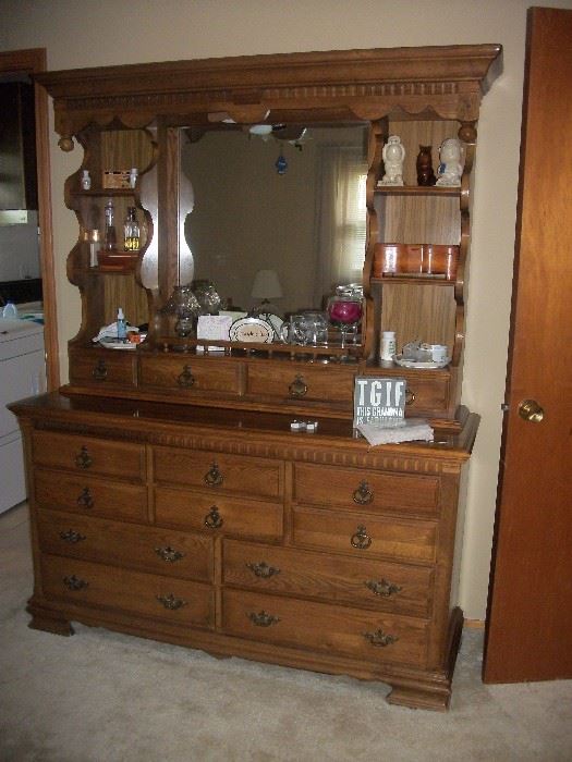 Kincaid Dresser with mirror and shelfs