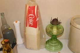 antique lamp marked Eagle