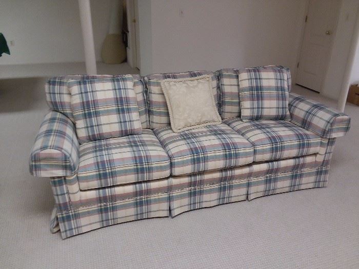 Another Sherrill blue and plaid sofa $35