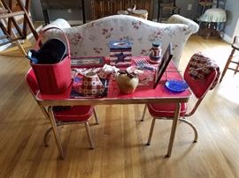 Adorable "Land of Nod"  Crate and Barrel ,retro style childs table and chairs.