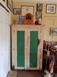 Primitive painted cabinet