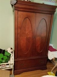 Two door wardrobe armoire with drawers