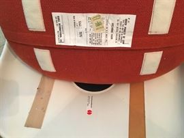 Mid Century Saarinen tulip chair with original orange cushion