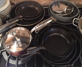 Cast Iron Pans, Pots...