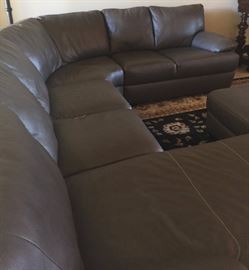 NEW Natuzzi Leather Sectional 