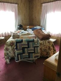 Queen bed with headboard