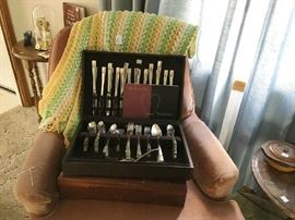 large set of Caprice silver plate flatware