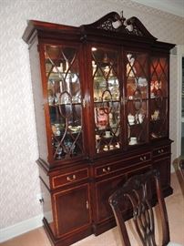 BUY IT NOW! this mahogany near mint condition dining room set includes lighted hutch, buffet, 8 chairs, table & leafs w/ pads. asking $6,995. ALL OFFERS ARE CONSIDERED,  owner wants sold. 