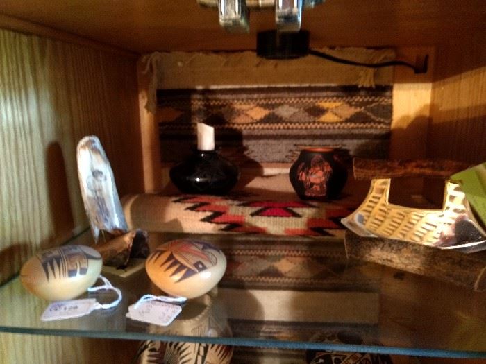 Assorted Puebloan Pottery & Alaska Items