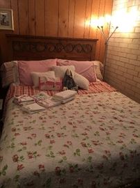 Full Size Bed with Pillow Top Mattress Set 