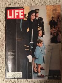 Vintage Life Magazine
December 6, 1963
"Mrs. Kennedy, Caroline & John, Jr. Procession"