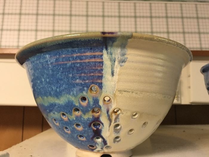 Beautiful Handmade Pottery Strainer