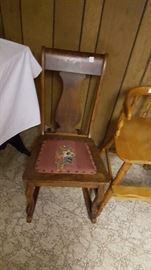 Needle Point Rocking Chair