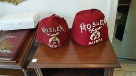 Shriner fez hats