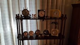 Collection of vintage alarm clocks