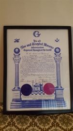 Masonic certificate