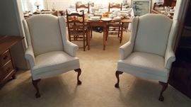 PaIrene of wingback chairs Queen Anne