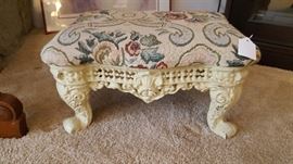 Cast iron footstool
