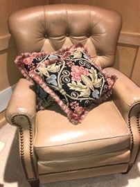 Leather recliner  (pillow pictured is not part of the sale)