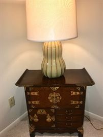 Ornate Asian inspired side table 