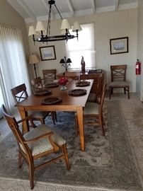 Ethan Allen Christopher dining set; Tango finish