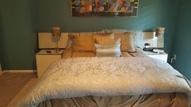 The King mattress and box springs are not for sale.